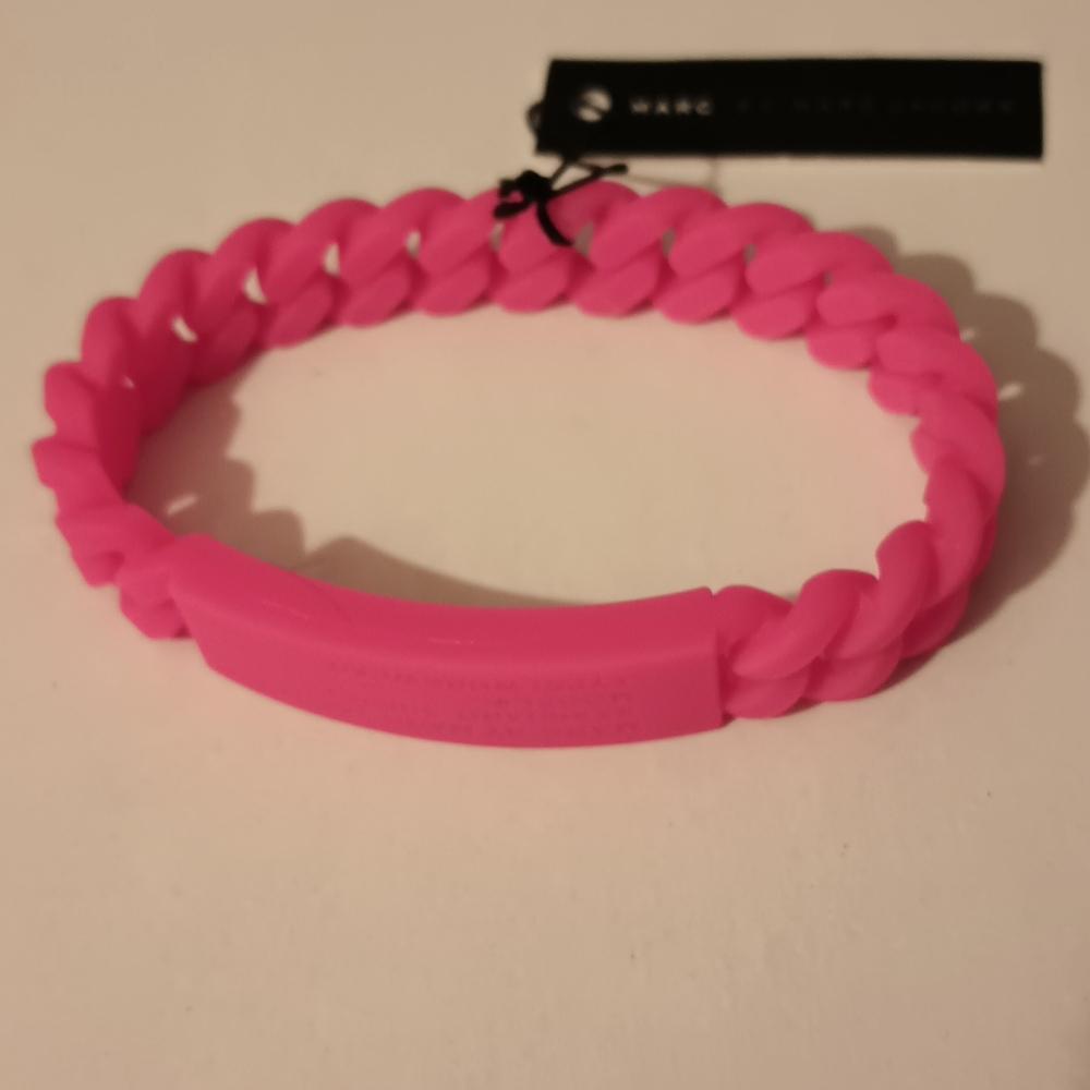 Marc By Marc Jacobs Knockout Pink Silicone Bracelet NWT